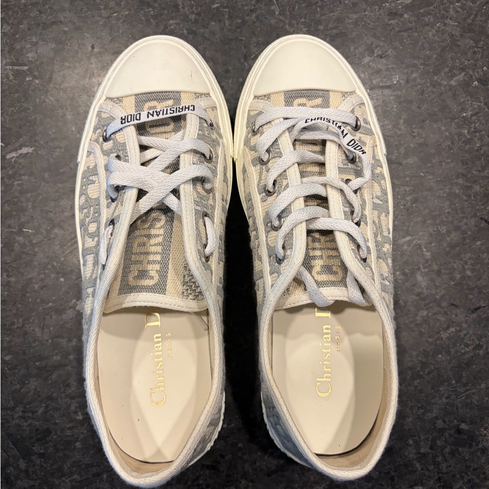 Dior Women's Sneakers in Gray and Cream